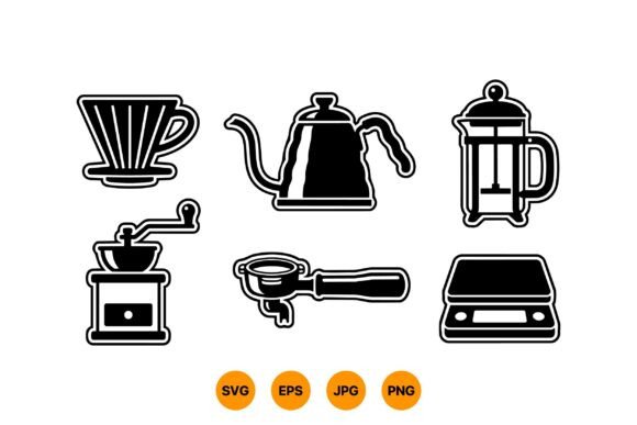 Barista Coffee Tools Clipart Review