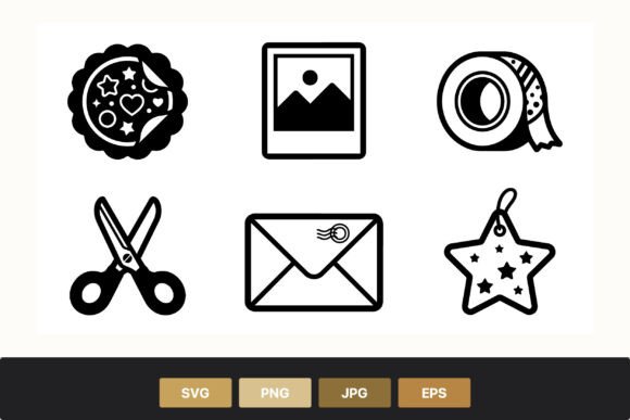 Craft Tools Icons Black White Review