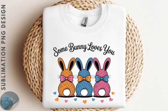 Cute Colorful Easter Bunny Trio PNG Design Review