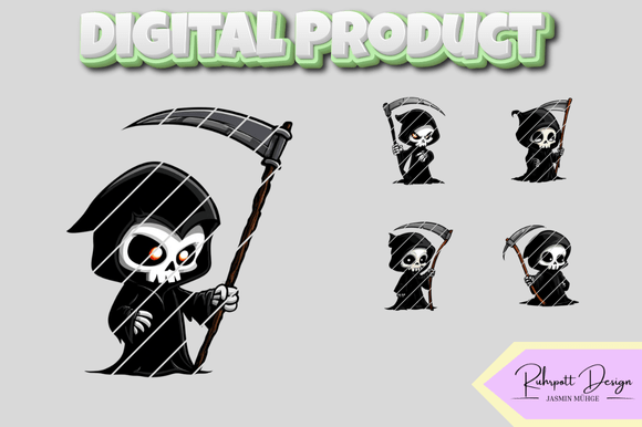 Cute Grim Reaper Stamps Review