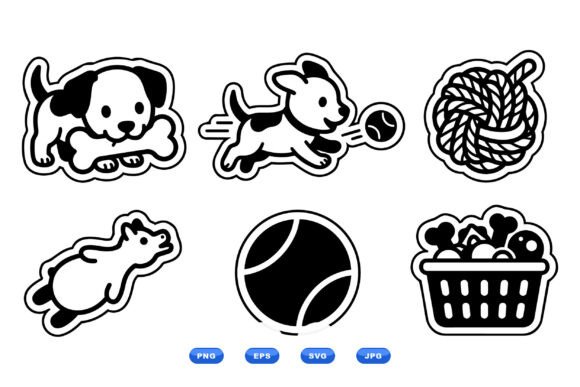 Cute Puppy Toy Clipart Set Review