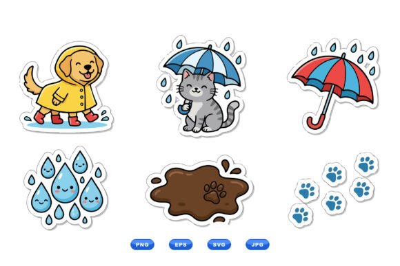 Cute Rainy Day Pet Clipart Review
