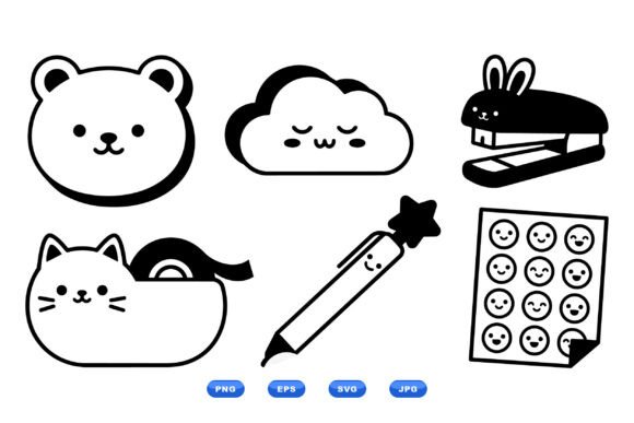 Kawaii Stationery Clipart Pack Review