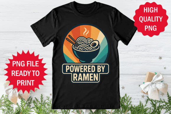 Powered by Ramen Retro Vintage T-shirt Review