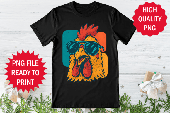 Retro Chicken Lover T-shirt Clipart Png Review