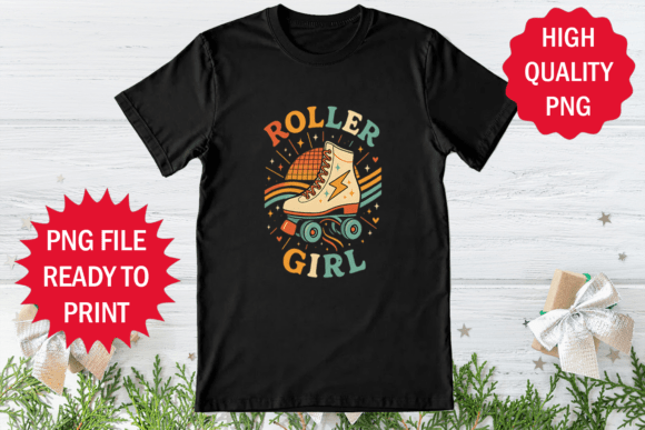 Roller Girl Roller Shoe Retro Design Png Review