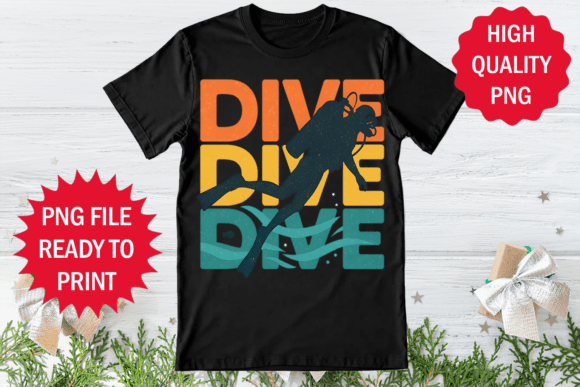 Scuba Diving Design Retro Style Clipart Review