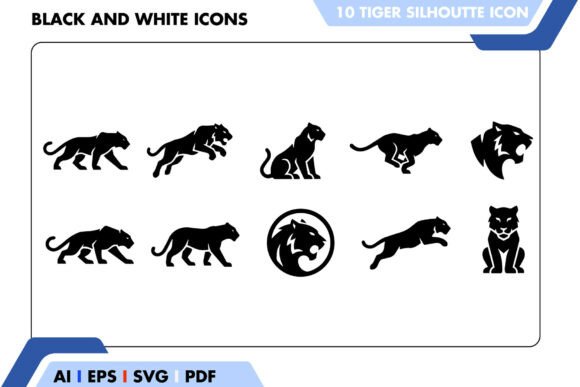 Tiger Silhouette Icon Set Review